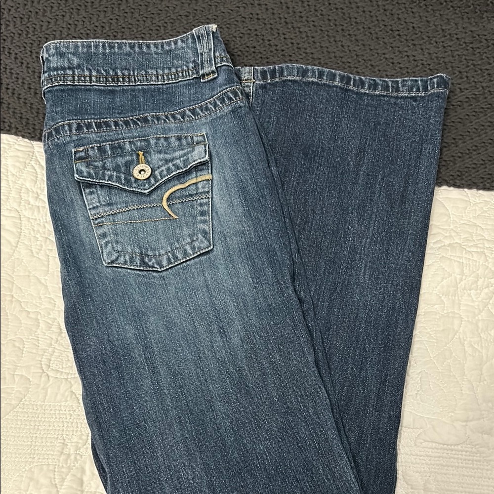 Blue Boot Cut Jeans with Classic Denim Style